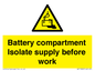 WE11822: Battery compartment Isolate supply before work