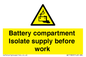 WE11822: Battery compartment Isolate supply before work