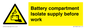 WE11822: Battery compartment Isolate supply before work