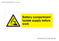 WE11822: Battery compartment Isolate supply before work