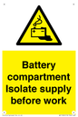 WE11822: Battery compartment Isolate supply before work