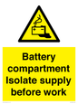 WE11822: Battery compartment Isolate supply before work