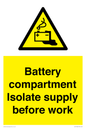 WE11822: Battery compartment Isolate supply before work