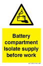 WE11822: Battery compartment Isolate supply before work