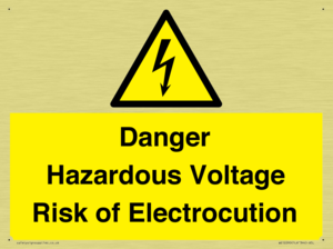 WE12290: Danger Hazardous Voltage Risk of Electrocution
