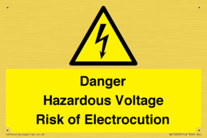 WE12290: Danger Hazardous Voltage Risk of Electrocution