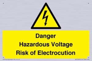 WE12290: Danger Hazardous Voltage Risk of Electrocution