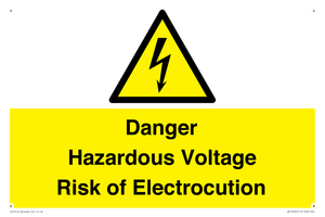 WE12290: Danger Hazardous Voltage Risk of Electrocution