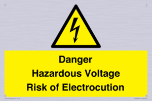 WE12290: Danger Hazardous Voltage Risk of Electrocution