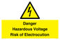 WE12290: Danger Hazardous Voltage Risk of Electrocution