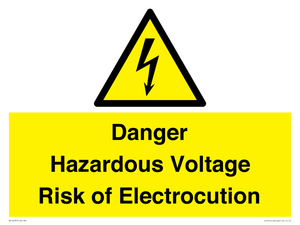 WE12290: Danger Hazardous Voltage Risk of Electrocution