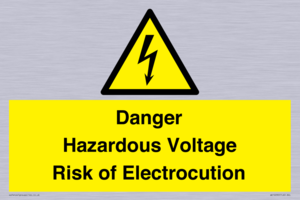 WE12290: Danger Hazardous Voltage Risk of Electrocution