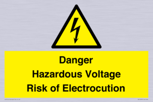 WE12290: Danger Hazardous Voltage Risk of Electrocution