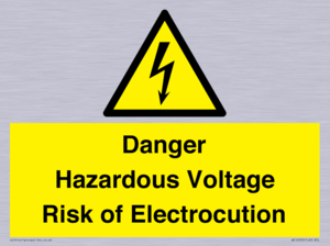 WE12290: Danger Hazardous Voltage Risk of Electrocution