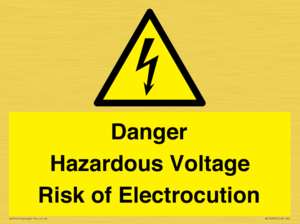 WE12290: Danger Hazardous Voltage Risk of Electrocution