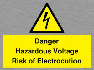 WE12290: Danger Hazardous Voltage Risk of Electrocution