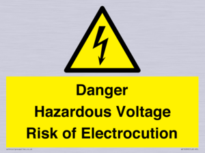 WE12290: Danger Hazardous Voltage Risk of Electrocution