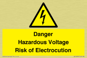 WE12290: Danger Hazardous Voltage Risk of Electrocution