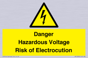 WE12290: Danger Hazardous Voltage Risk of Electrocution