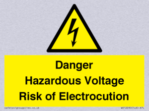 WE12290: Danger Hazardous Voltage Risk of Electrocution