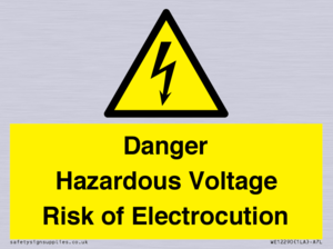 WE12290: Danger Hazardous Voltage Risk of Electrocution