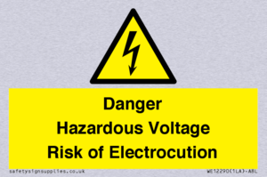 WE12290: Danger Hazardous Voltage Risk of Electrocution