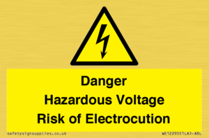 WE12290: Danger Hazardous Voltage Risk of Electrocution