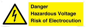 WE12290: Danger Hazardous Voltage Risk of Electrocution
