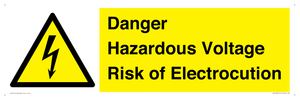 WE12290: Danger Hazardous Voltage Risk of Electrocution