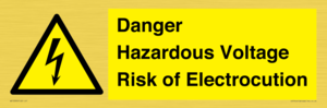 WE12290: Danger Hazardous Voltage Risk of Electrocution