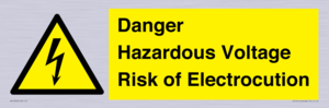 WE12290: Danger Hazardous Voltage Risk of Electrocution