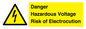 WE12290: Danger Hazardous Voltage Risk of Electrocution