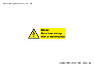 WE12290: Danger Hazardous Voltage Risk of Electrocution