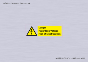 WE12290: Danger Hazardous Voltage Risk of Electrocution