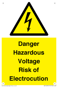 WE12290: Danger Hazardous Voltage Risk of Electrocution