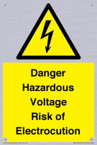 WE12290: Danger Hazardous Voltage Risk of Electrocution