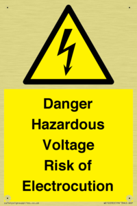WE12290: Danger Hazardous Voltage Risk of Electrocution