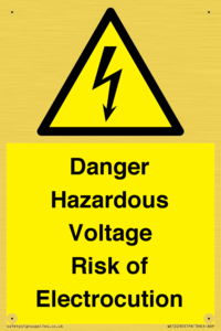 WE12290: Danger Hazardous Voltage Risk of Electrocution