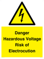 WE12290: Danger Hazardous Voltage Risk of Electrocution
