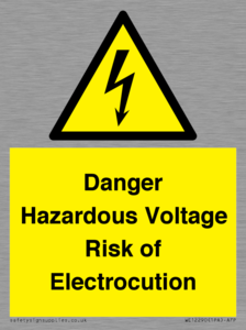 WE12290: Danger Hazardous Voltage Risk of Electrocution
