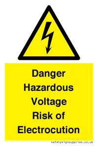 WE12290: Danger Hazardous Voltage Risk of Electrocution