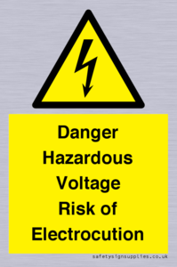 WE12290: Danger Hazardous Voltage Risk of Electrocution