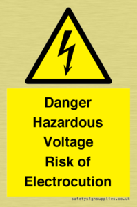 WE12290: Danger Hazardous Voltage Risk of Electrocution