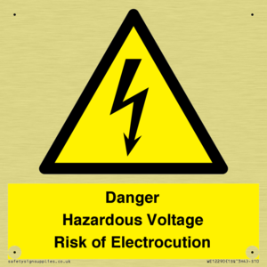 WE12290: Danger Hazardous Voltage Risk of Electrocution