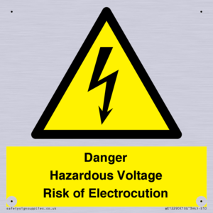 WE12290: Danger Hazardous Voltage Risk of Electrocution