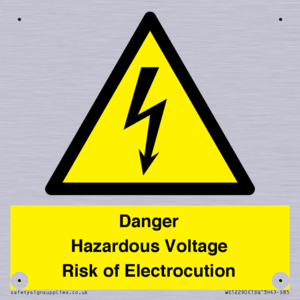 WE12290: Danger Hazardous Voltage Risk of Electrocution