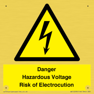 WE12290: Danger Hazardous Voltage Risk of Electrocution