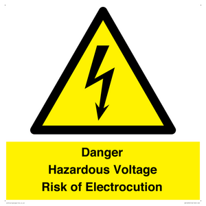 WE12290: Danger Hazardous Voltage Risk of Electrocution