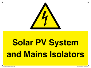 WE12354: Solar PV System and Mains Isolators