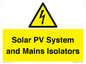 WE12354: Solar PV System and Mains Isolators